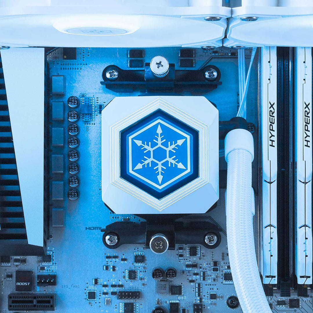 SilverStone Technology SST-PF240W-ARGB-V2 - PermaFrost Premium-Wasserkühler, zweifach einstellbare 1