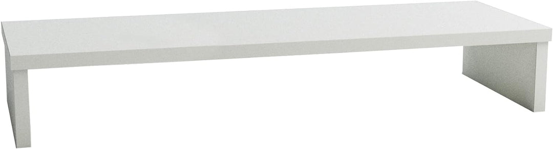 Henor Monitorständer TV-Bildschirmerhöhung in FSC® 82 x 26.5 x 12 cm. Unterstützt 50 kg Weiss 82x26.