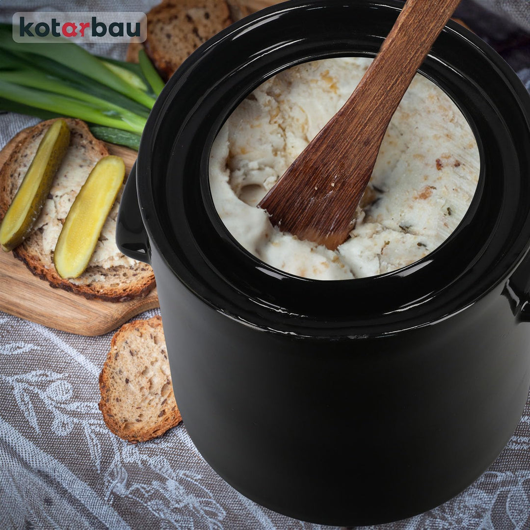 KOTARBAU® Gärtopf Steinzeugtopf Steingut 10 l Kimchi Behälter Rumtopf Tontopf Sauerkrauttopf Tontopf