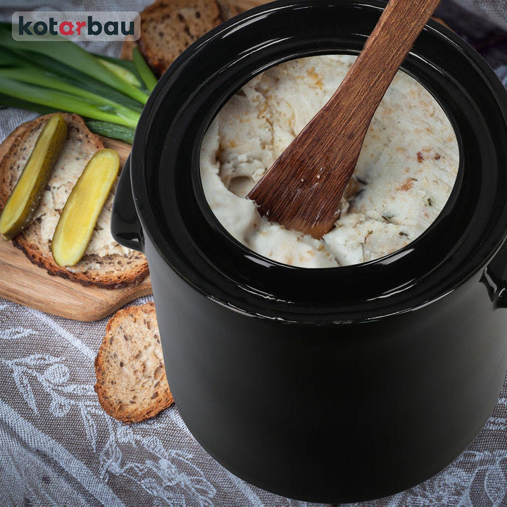 KOTARBAU® Gärtopf Steinzeugtopf Steingut 10 l Kimchi Behälter Rumtopf Tontopf Sauerkrauttopf Tontopf