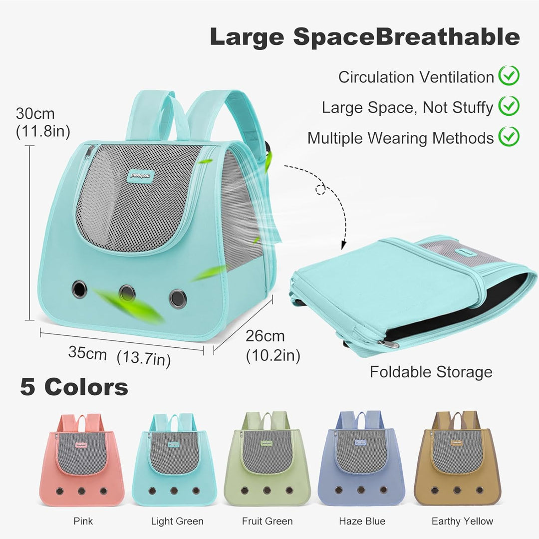 PETCUTE Haustier Rucksack,Faltbar Hunderucksack für Kleine Hunde und Katzen,Katzen Rucksack mit Hera
