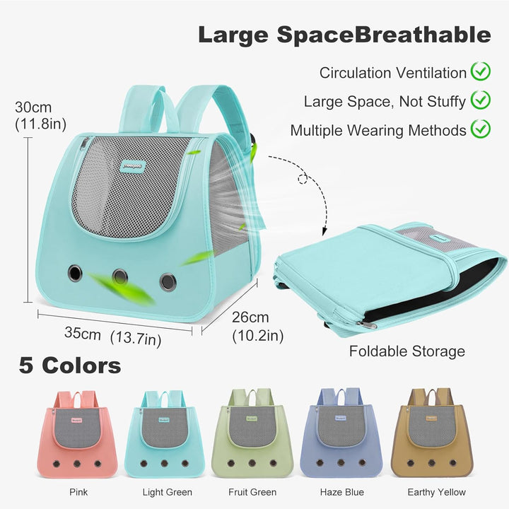 PETCUTE Haustier Rucksack,Faltbar Hunderucksack für Kleine Hunde und Katzen,Katzen Rucksack mit Hera
