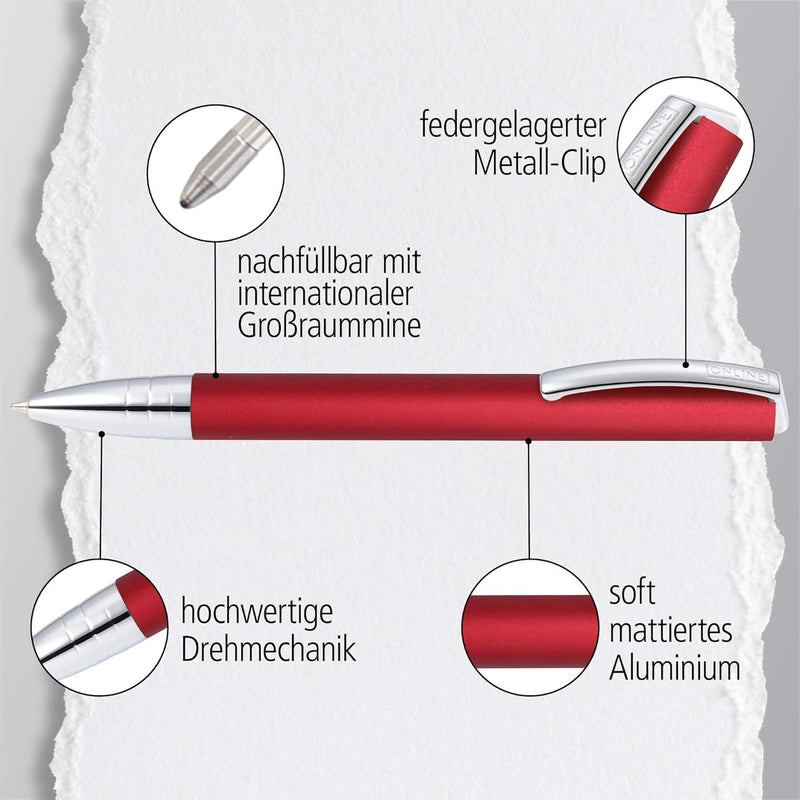ONLINE Kugelschreiber Wild Berry I Drehkugelschreiber mit Standard Grossraummine in Strichstärke M,