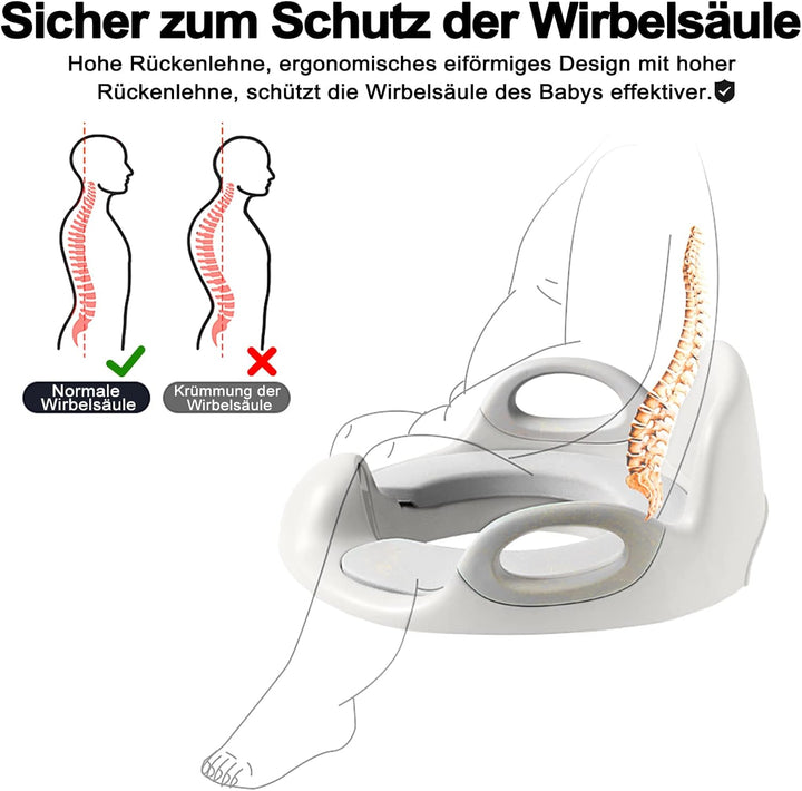 UISEBRT Toilettensitz Kinder WC Sitz - Toilettentrainer mit Kissengriff und Rückenlehne Töpfchen Tra