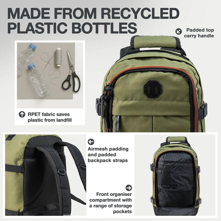 Cabin Max Handgepäck Rucksack 40x20x25 für Ryanair Reiserucksack für Flugzeug Unter Sitzplatz - Trav