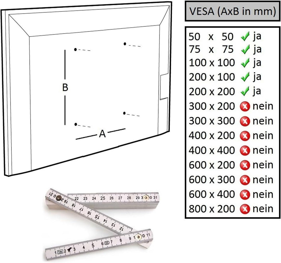 NEG Profi Universal TV-Wandhalterung Extender 2540 (weiss) Schwenk-, neig-, ausziehbar und drehbar (