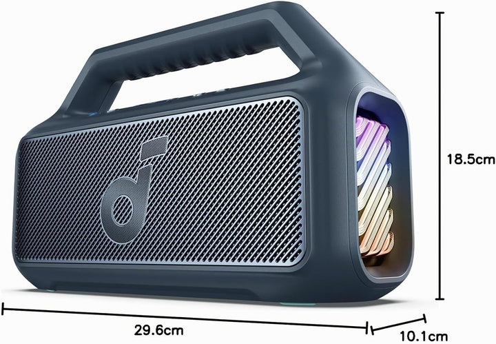 soundcore by Anker, Boom 2 Outdoor-Lautsprecher, 80W, Subwoofer, BassUp 2.0, 24h Akku, IPX7 Wasserdi