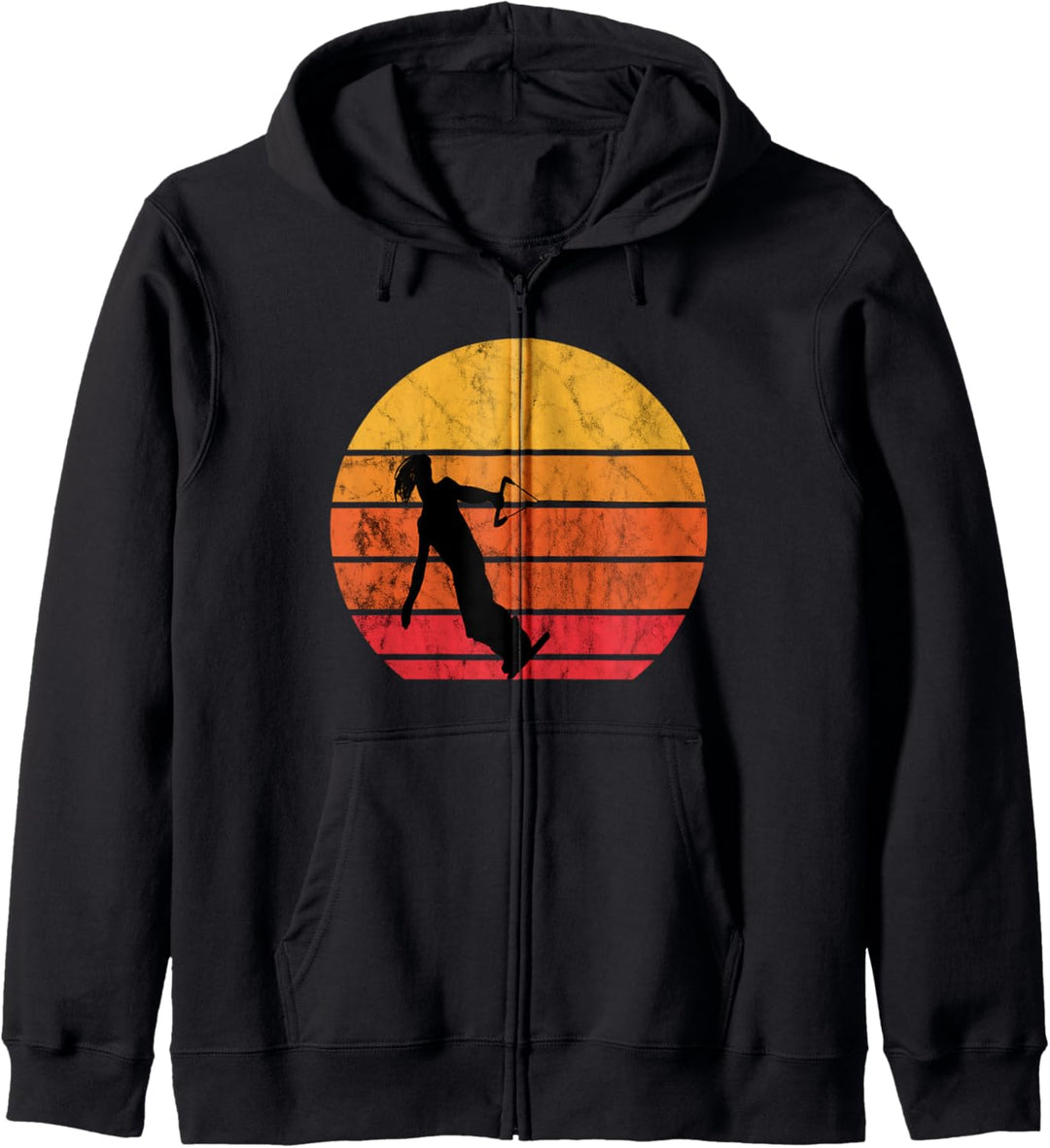 Wakeboard Retro Sunset Vintage Sonnenuntergang Wakeboarder Kapuzenjacke