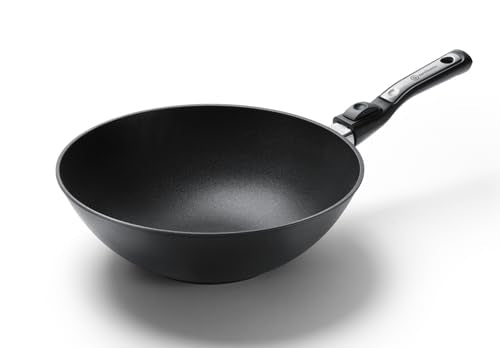 Sand & Stein – SlimLine Fusion Wok 30 cm I Induktion I Handmade in Germany I Für alle Herdarten geei