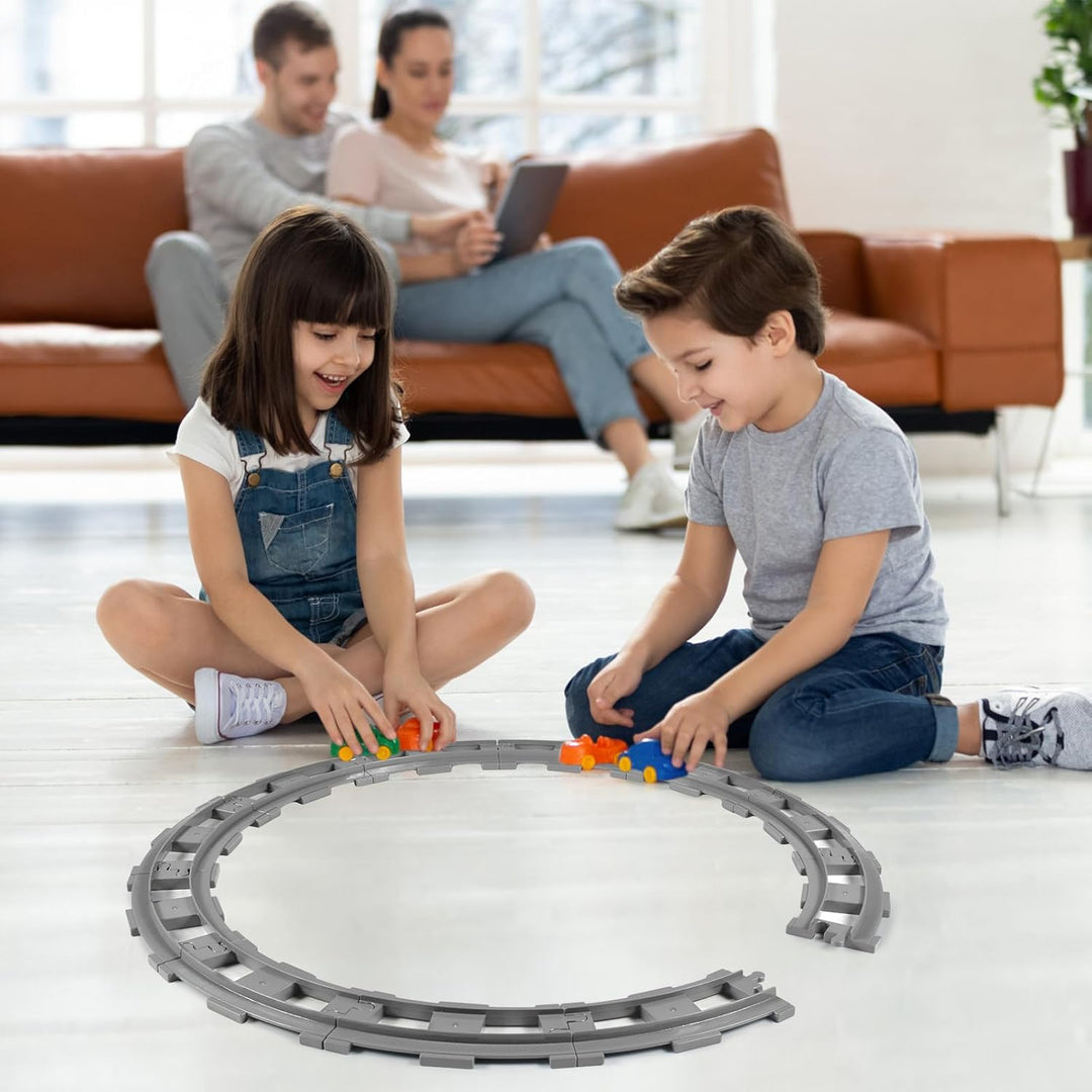 Bausteine Zug Schienen Set,32 pcs City Eisenbahn Schienen,Schienen Erweiterungsset,Spielzeug Eisenba