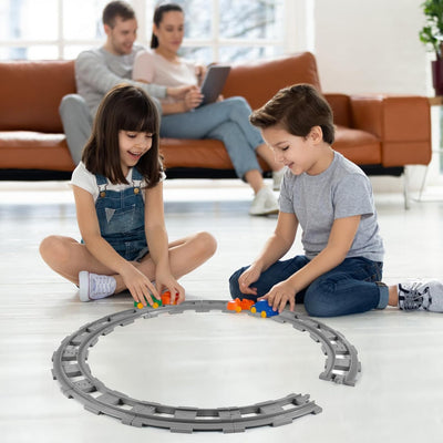 Bausteine Zug Schienen Set,32 pcs City Eisenbahn Schienen,Schienen Erweiterungsset,Spielzeug Eisenba