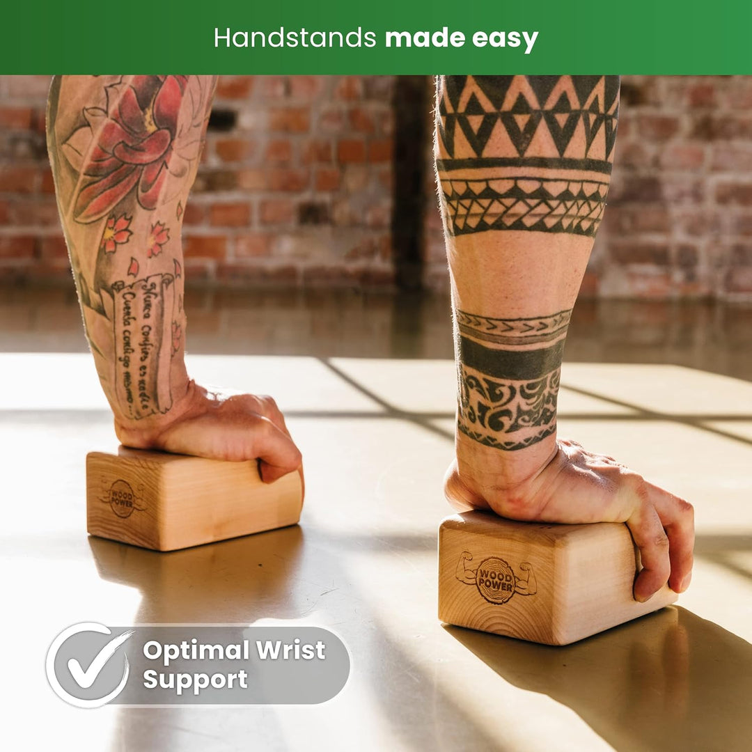 WOODPOWER BalanceBlocks - I Handstand-Klötze &amp; Yoga Block in einem - unterstütze Deine Handgelenke b