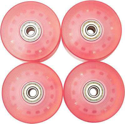 Impala Skate - Packung mit 4 beleuchteten Rollen für Rollschuhe Pink, Pink