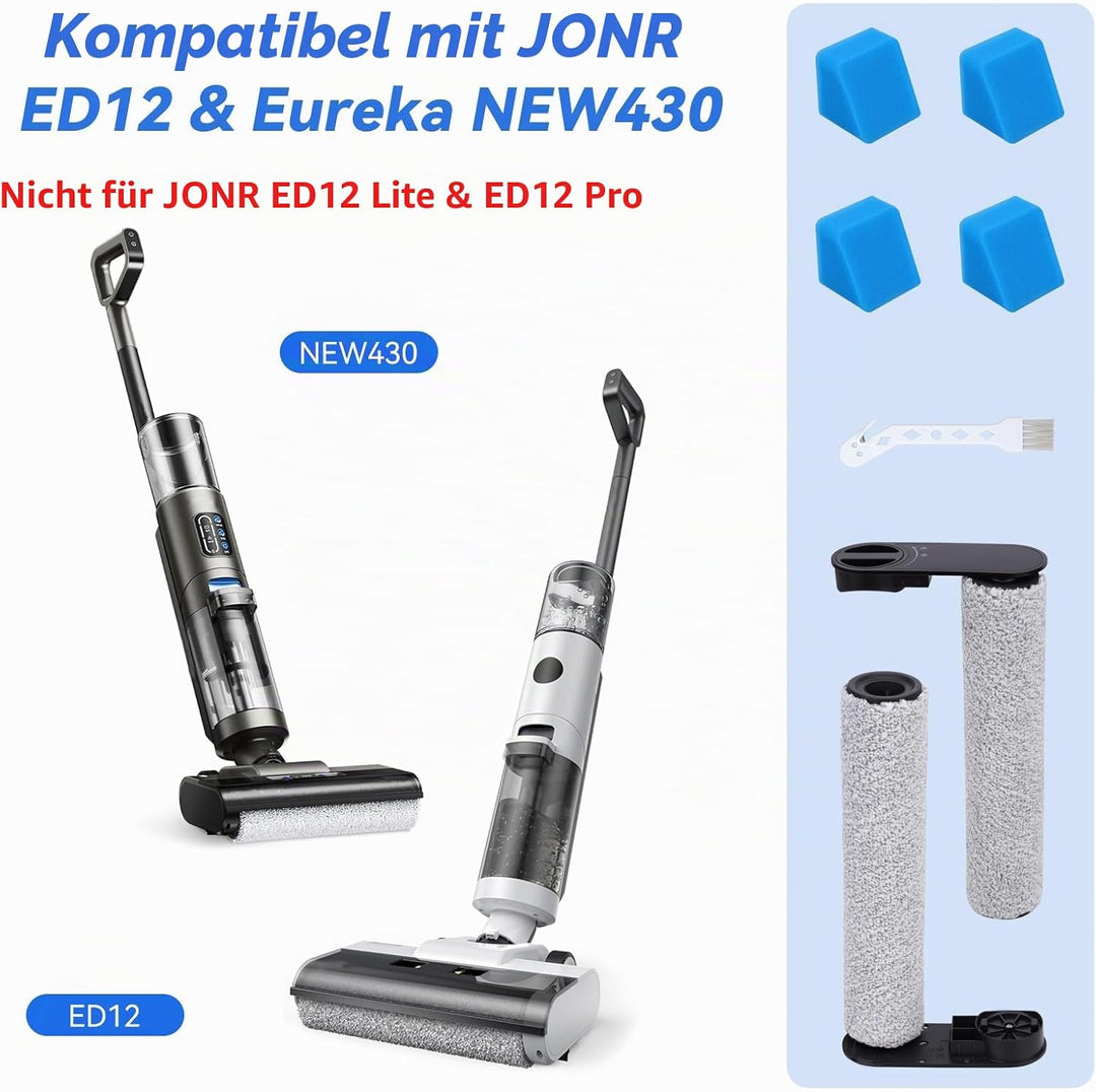 Rollenbürste &amp; Filter Zubehör Ersatzteil für Eureka NEW430BL/ JONR ED12 Staubsauger, 2 Bürstenrollen
