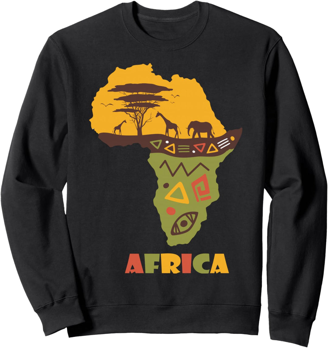 Afrika Karte für Männer Frauen Sweatshirt