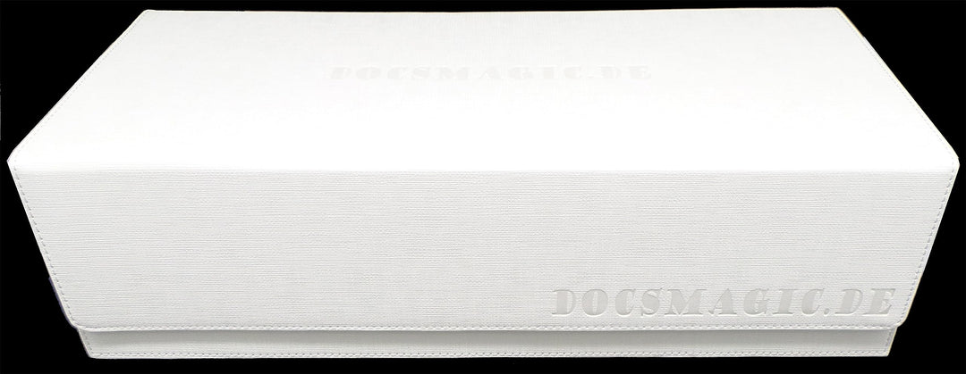 docsmagic.de Premium 2-Row Trading Card Storage Box White + Trays & Divider - MTG PKM YGO - Aufbewah
