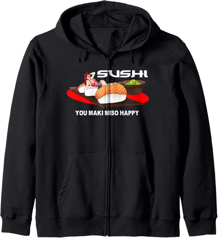 Sushi You Maki Miso Happy Japan Anime Mange Hentai Fan Kapuzenjacke