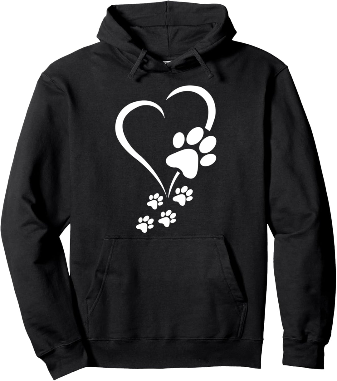 Hund Baby Hunde Hundepfoten Herz Hunde Pfoten Pfotenabdruck Pullover Hoodie