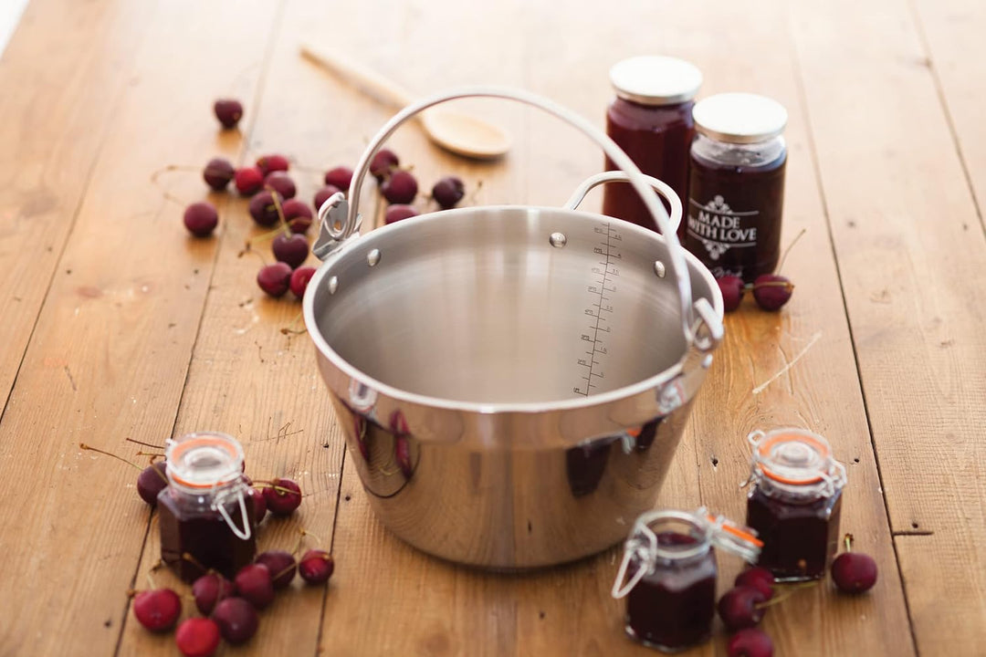 KitchenCraft Marmeladentopf für Induktionskochfeld mit Rezept im Geschenkkarton, hausgemachte Marmel