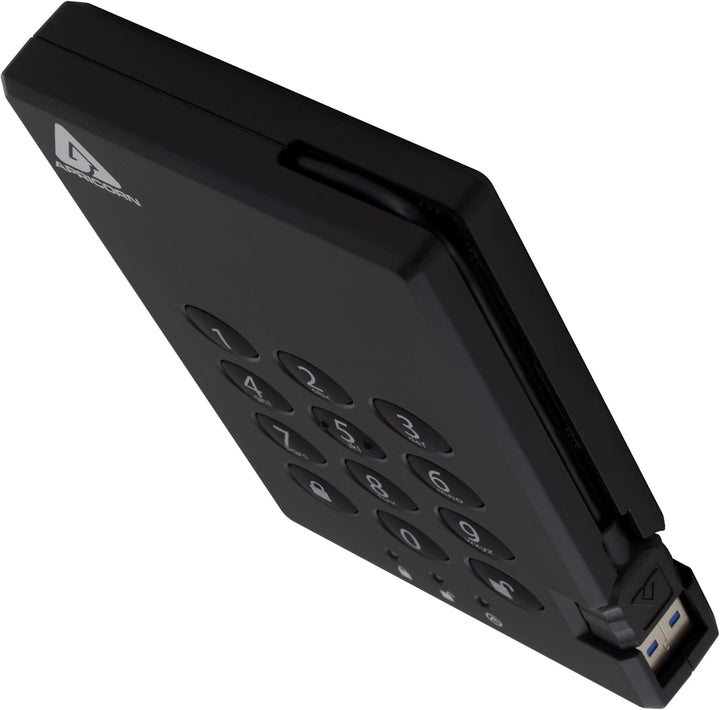 Apricorn 1 TB Aegis Schloss mit Zahlenkombination zum Verschlüsseln Einer USB 3.0 256-Bit AES XTS tr