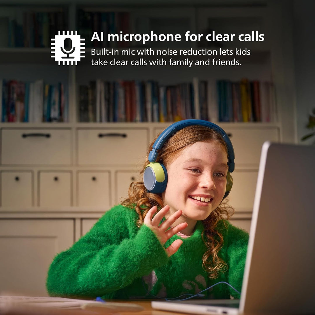 Philips TAK2000MP 2000-Serie mit kabelgebundenem ohraufliegendem Kopfhörer für Kinder, lautstärkenbe