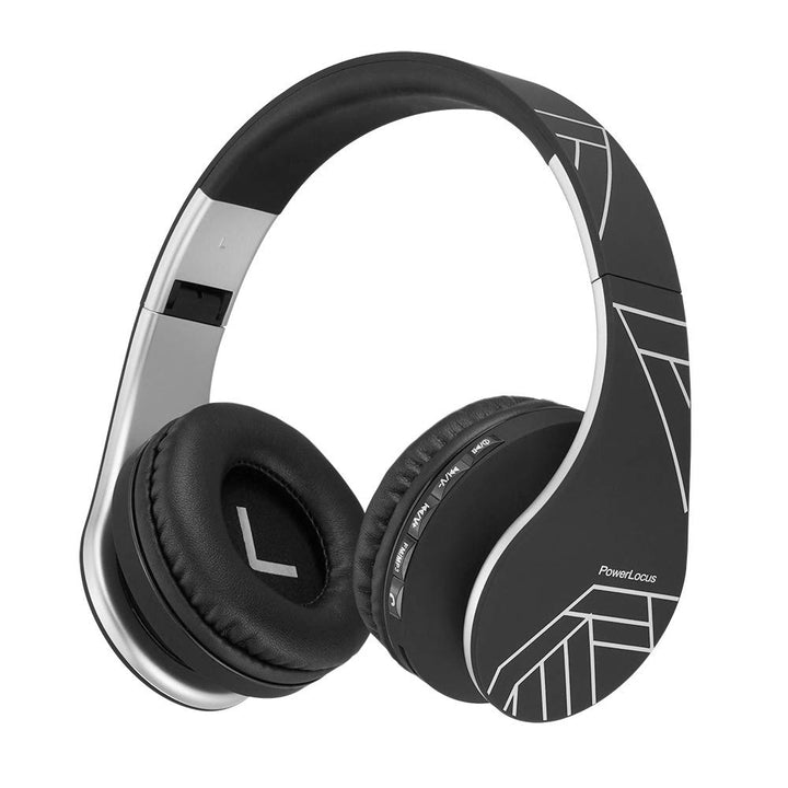 PowerLocus Kabellose Kopfhörer Over Ear, Kopfhörer Bluetooth mit Mikrofon, Faltbar, weiche Ohrpolste