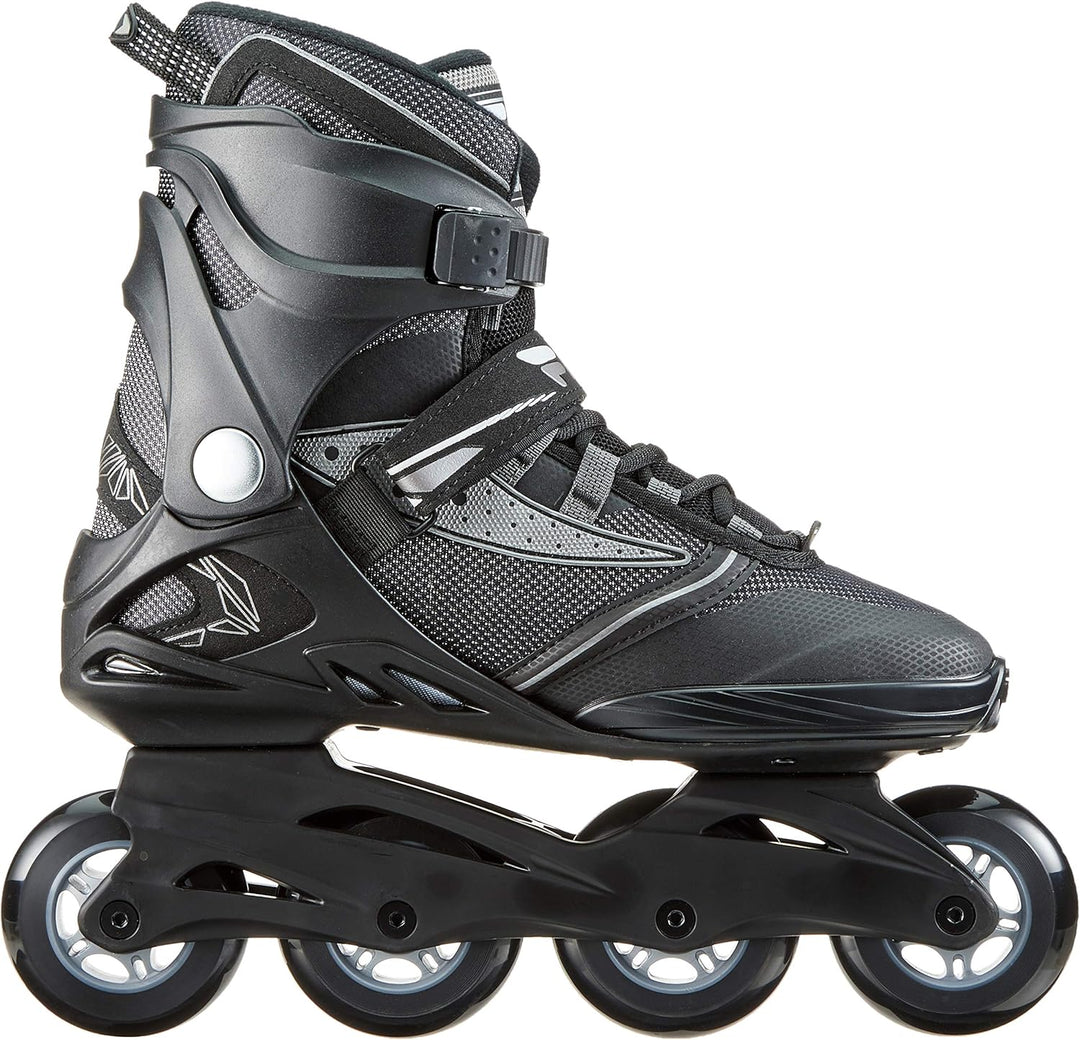 FILA Herren Legacy Comp Inline Skate 45.5 BLACK/GREY, 45.5 BLACK/GREY