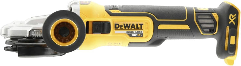 Dewalt 18 Volt 125 mm Akku-Flachkopfwinkelschleifer DCG405FN (800 Watt, bürstenloser Motor, flacher