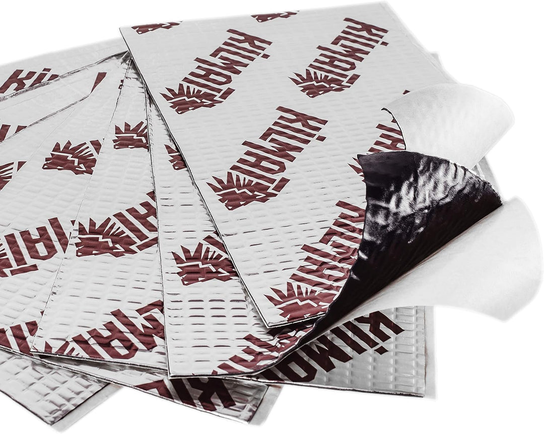 KILMAT 2 mm 3.4 qm Selbstklebende Alubutyl Anti Dröhn Dämmmatte, Auto Dämmung (Lärmschutz, Schalldäm