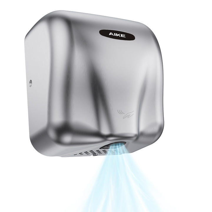 AIKE AK2801B Premium Händetrockner - elektrisch, aus gebürstetem Edelstahl mit Sensorautomatik und H