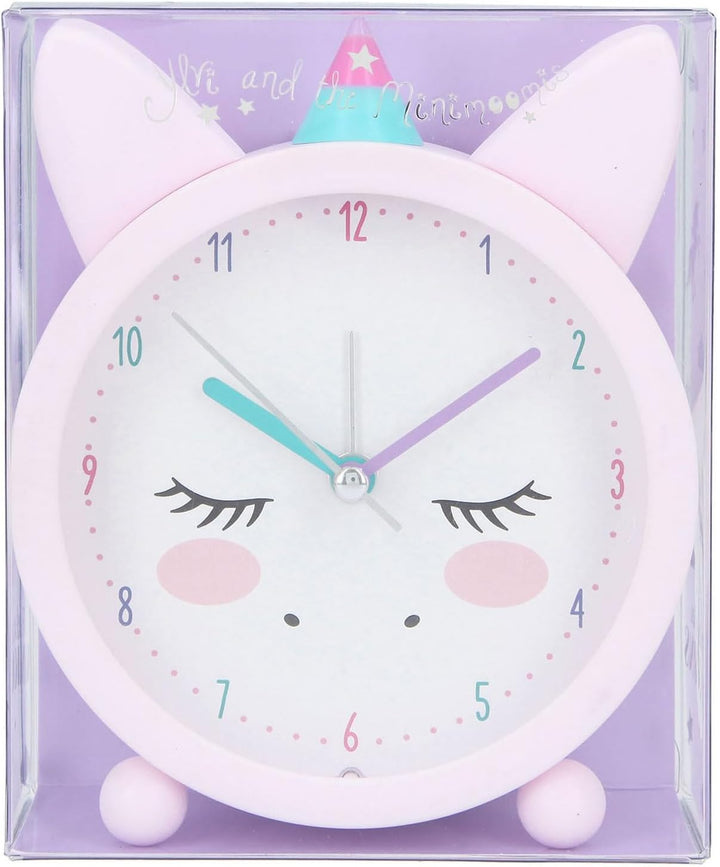 Depesche 6551 Ylvi - Analoger Wecker für Mädchen und Einhorn-Fans, rosa Design mit Öhrchen und Einho