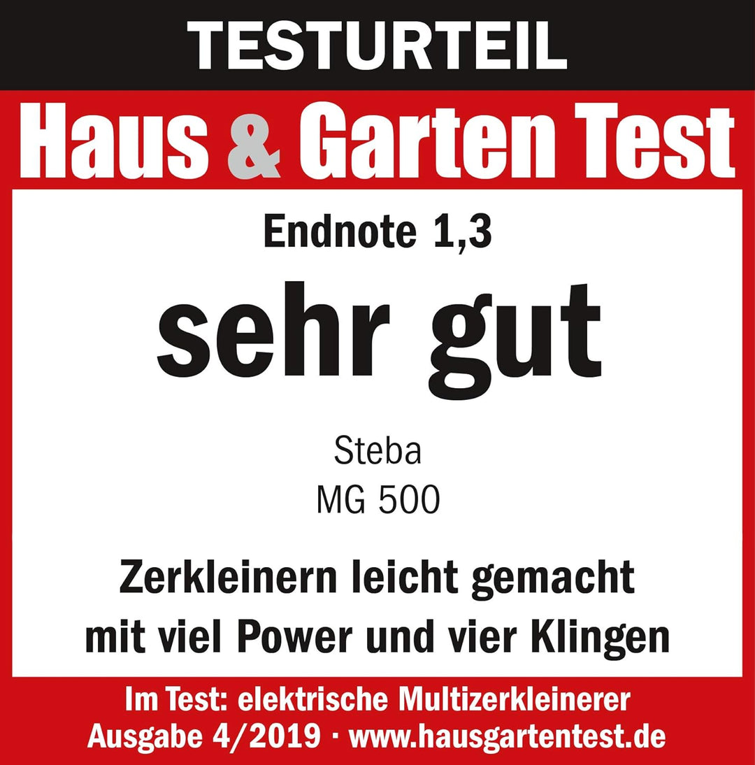 Steba MG 500 Multi-Zerkleinerer, Universalzerkleinerer, 500 W, Pulsetaste, Ideal für Gemüse und Obst