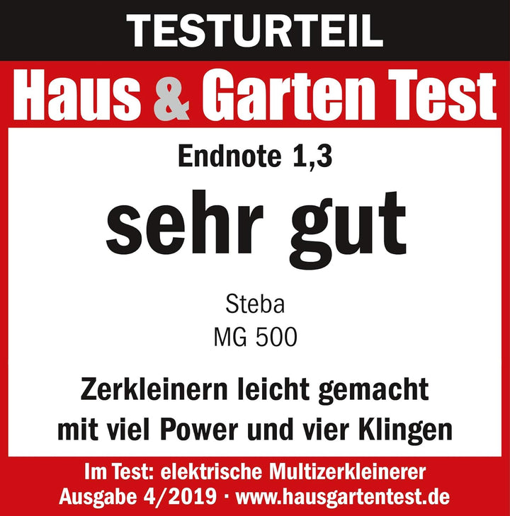 Steba MG 500 Multi-Zerkleinerer, Universalzerkleinerer, 500 W, Pulsetaste, Ideal für Gemüse und Obst