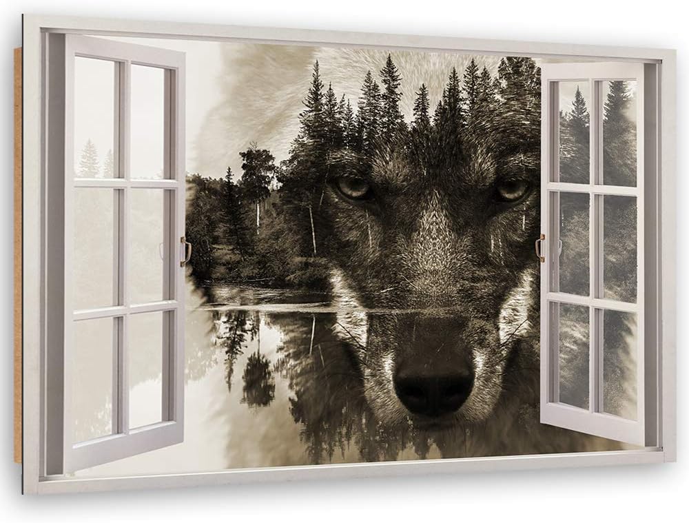Feeby - Wandbilder Wohnzimmer 90x60 cm, Deko Paneel Bilder, Bilder für Schlafzimmer, Echter Gemalter