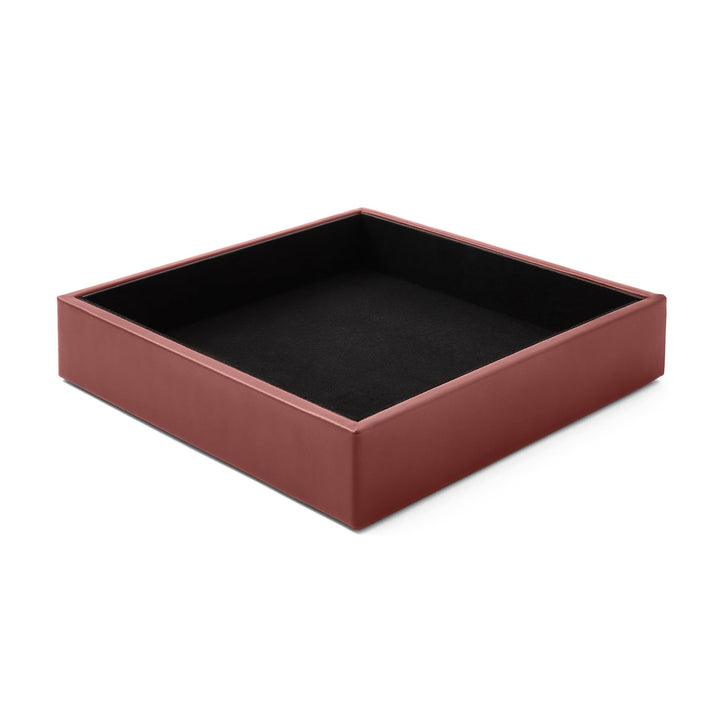 Eglooh - Minerva - Taschenleerer Leder Bordeaux Rot - Schreibtisch-Organizer mit modernem Design - A