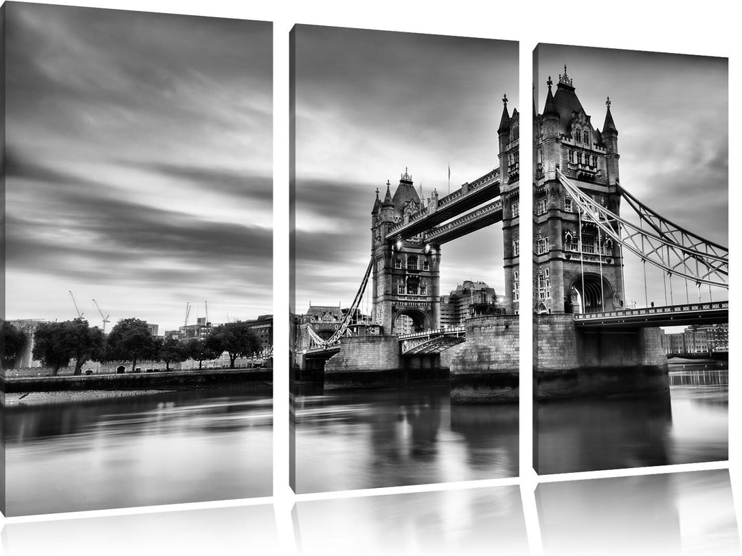 Pixxprint London als Leinwandbild/Grösse: 3 Teilig (120x80) cm/Wandbild/Kunstdruck/fertig bespannt