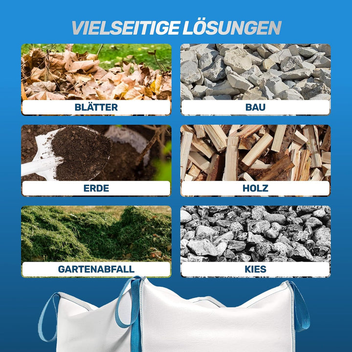 TK THERMALKING Big Bag - Säcke für Bauschutt, Holz, Gartenabfall, Sand - Bauschuttsäcke 90x90x90 cm,