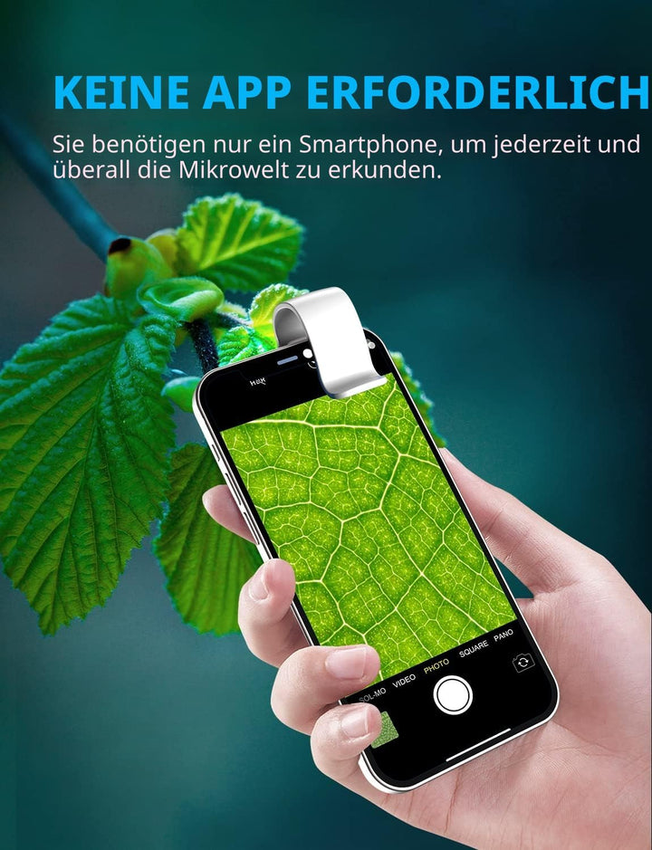 APEXEL 200X Mini-Mikroskop für Smartphone-Kamera, Taschenformat, Handy-Mikroskop für Explore Micworl
