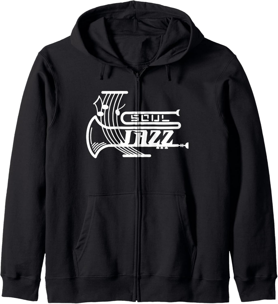 Jazz Soul Jazzmusiker Trompeter Noten Kapuzenjacke