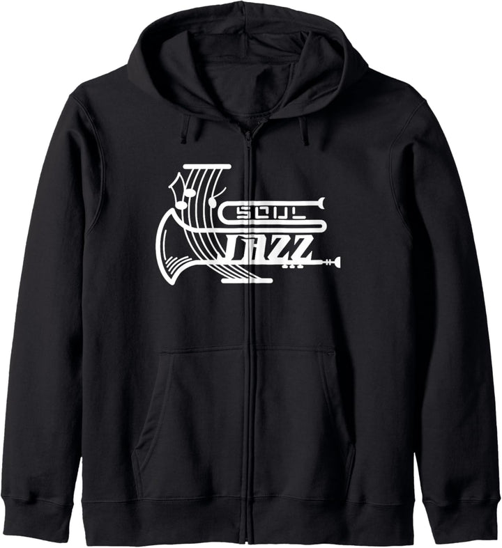 Jazz Soul Jazzmusiker Trompeter Noten Kapuzenjacke