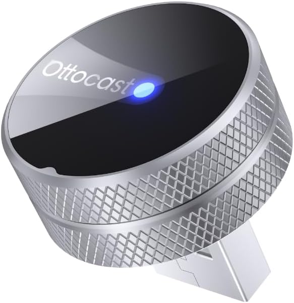 OTTOCAST Mini Tube 2026, Wireless CarPlay & Android Auto Adapter für iOS 10+/Android 11+, Plug & Pla