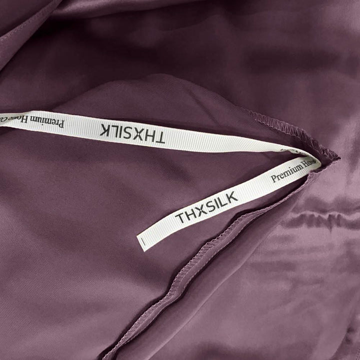THXSILK Seidenbettwäsche Set 2 teilig, Bettbezug 155x 220 cm und 80 x 80 cm Kissenbezug, Hypoallerge
