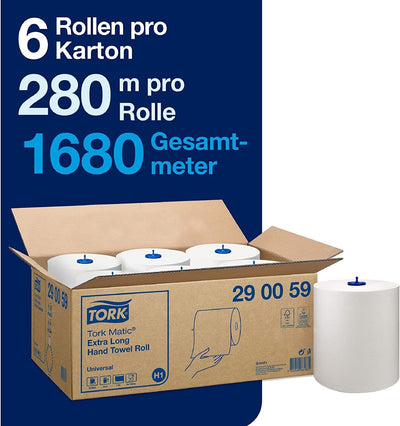 Tork Matic extra langes Rollenhandtuch 290059 - H1 Universal Papierhandtücher für Rollenhandtuchspen