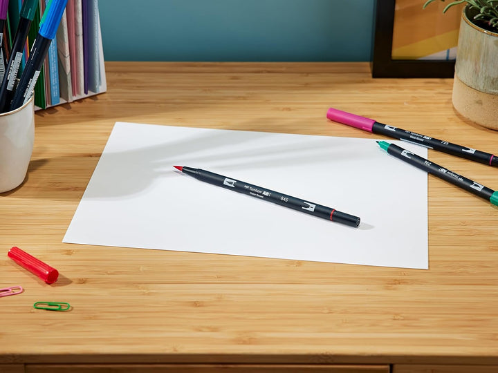 Tombow ABT-18P-1 Fasermaler Dual Brush Pen mit zwei Spitzen 18er Set, primärfarben