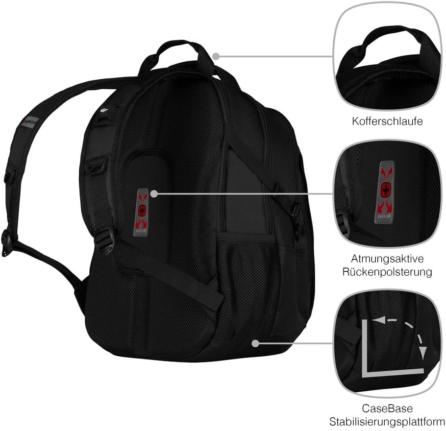 Wenger 601468 SIDEBAR 16' Laptop Backpack with Tablet Pocket In Black {21 Litres}