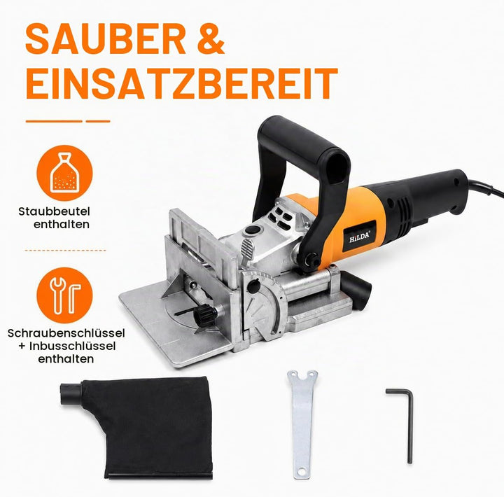 Professional Universalfräse, 11600 U/min 0-90°Winkelschlitzung Flachdübelfräse Nutenfräse Lamellofrä