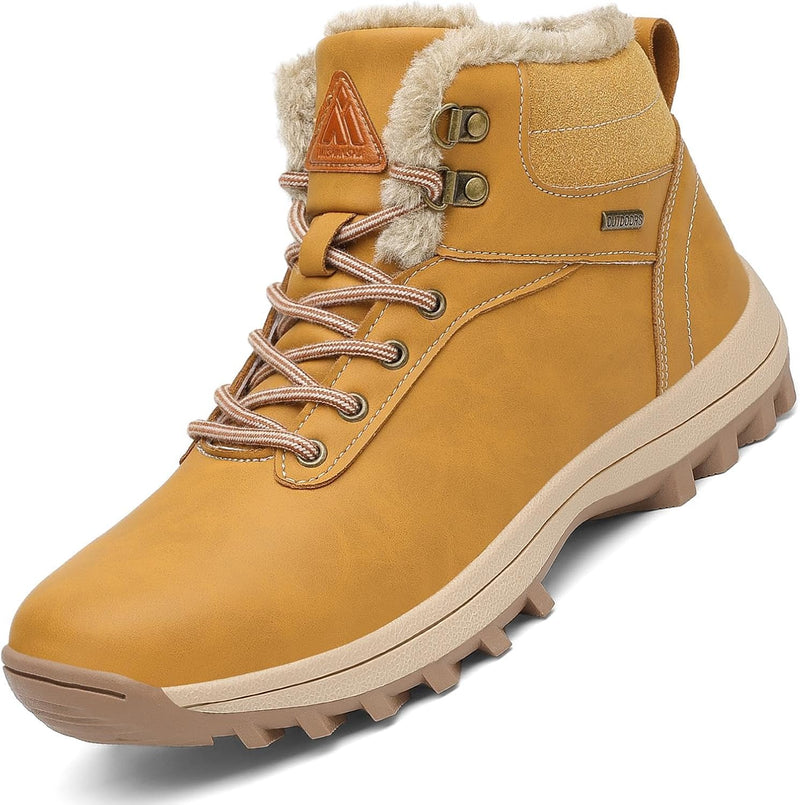 Mishansha Warme Gefüttert Winterschuhe Herren Damen Wasserabweisend Winterstiefel Wanderschuhe Gr.36
