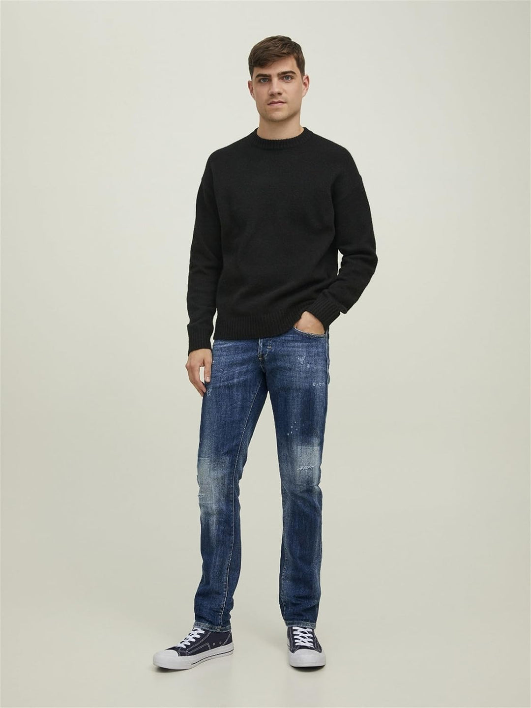 JACK & JONES Herren Jjiglenn Jjluca El 009 Sn Jeanshose, Blue Denim, 30 EU