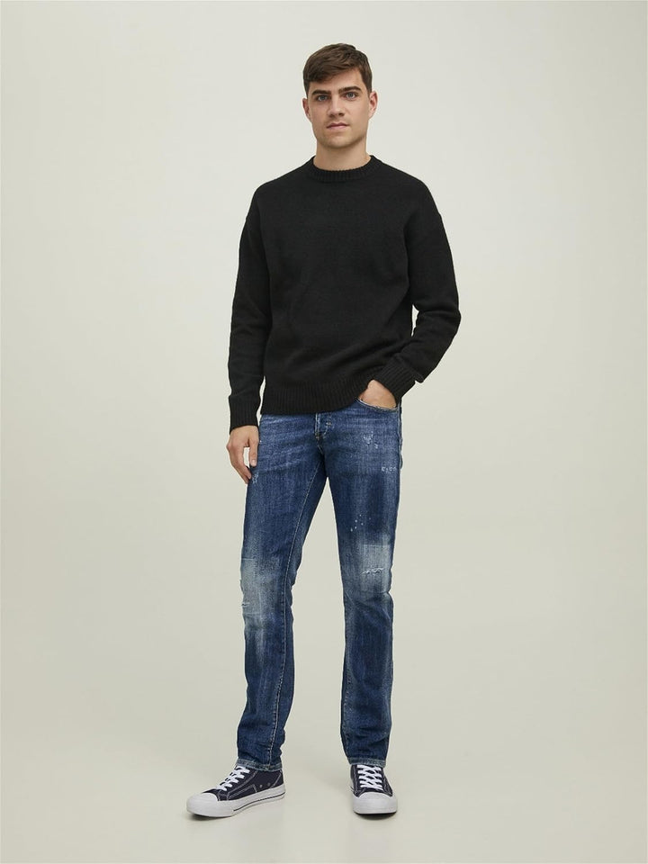 JACK & JONES Herren Jjiglenn Jjluca El 009 Sn Jeanshose, Blue Denim, 30 EU