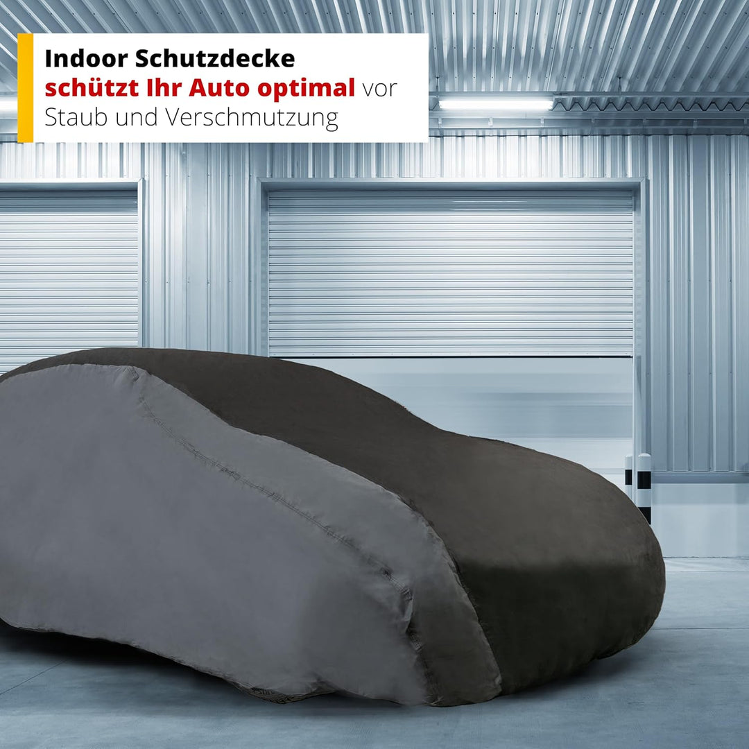 WALSER CarComfort Autoplane Indoor Eco Kombi L, Auto-Abdeckplane atmungsaktiv, lackschonende Autoabd